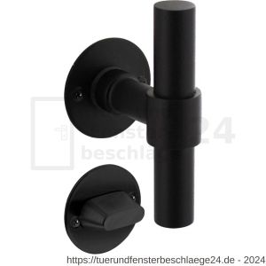 Intersteel Living 1671 Türdrücker L/T-model auf Rosette 50x2 mm mit Bad-WC 8 mm Stift Edelstahl-schwarz - D26010649 - afbeelding 1