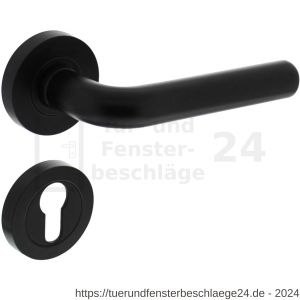 Intersteel Living 1683 Türdrücker Agatha auf Rosette 52x10 mm mit PZ-Rosetten schwarz - D26010651 - afbeelding 1