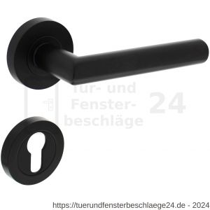 Intersteel Living 1693 Türdrücker Bastian auf Rosette 52x10 mm mit PZ-Rosetten Schwarz - D26008237 - afbeelding 1