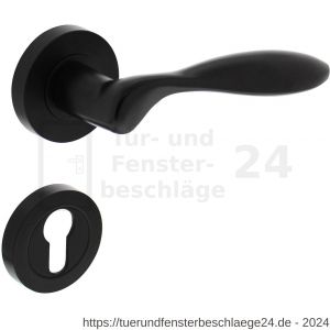 Intersteel Living 1695 Türdrücker George auf Rosette 52x10 mm mit PZ-Rosetten Schwarz - D26008245 - afbeelding 1