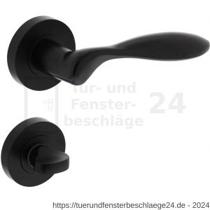 Intersteel Living 1695 Türdrücker George auf Rosette 52x10 mm mit Bad-WC 8 mm stift Schwarz - D26008246 - afbeelding 1