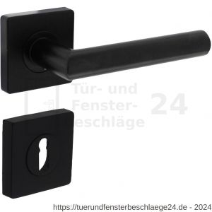 Intersteel Living 1707 Türdrücker Bastian auf Rosette 55x55x10 mm mit BB-Rosetten Schwarz - D26009159 - afbeelding 1