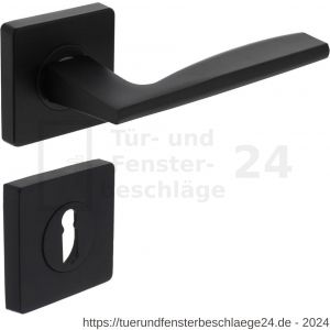 Intersteel Living 1710 Türdrücker Apollo auf Rosette 55x55x10 mm mit BB-Rosetten Schwarz - D26008249 - afbeelding 1