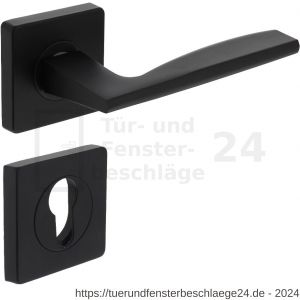 Intersteel Living 1710 Türdrücker Apollo auf Rosette 55x55x10 mm mit PZ-Rosette Schwarz - D26008250 - afbeelding 1