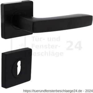 Intersteel Living 1712 Türdrücker Minos auf Rosette 55x55x10 mm mit BB-Rosetten Schwarz - D26008253 - afbeelding 1