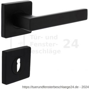 Intersteel Living 1713 Türdrücker Hera auf Rosette 55x55x10 mm mit BB-Rosetten Schwarz - D26008257 - afbeelding 1