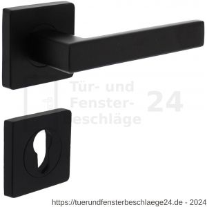 Intersteel Living 1713 Türdrücker Hera auf Rosette 55x55x10 mm mit PZ-Rosetten Schwarz - D26008258 - afbeelding 1