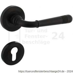 Intersteel Living 1725 Türdrücker Helena auf Rosette 54x9 mm mit Stütznocken und PZ-Rosetten schwarz - D26010795 - afbeelding 1