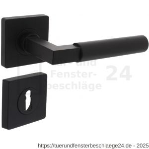 Intersteel Living 1741 Türdrücker Bau-Stil auf Rosette 55x55x10 mm mit BB Rosetten mattschwarz - D26010269 - afbeelding 1