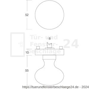 Intersteel Living 2126 Türknopf Rosette Schwarz - D26008260 - afbeelding 2