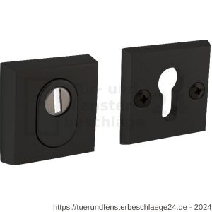 Intersteel Living 3750 Sicherheitsrosette SKG*** eckig mit Kernziehschutz aluminium schwarz - D26009933 - afbeelding 1