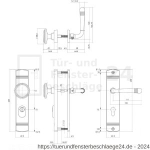 Intersteel Living 3778 Schutzbeschlag Helena Knopf-Drücker PZ 72 mm mit Kernziehschutz schwarz - D26010803 - afbeelding 2