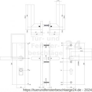 Intersteel Exclusives 3963 Türbeschlag-Set mit Kernziehschutz für die Hintertür Schwarz 72 mm - D26008304 - afbeelding 2