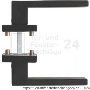 Intersteel Living 4057 Türdrücker Amsterdam auf quadratische massive Rosette 53x53x10 mm Edelstahl schwarz Hintertürbeschlag - D26010660 - afbeelding 2