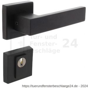 Intersteel Living 4057 Satz Hintertürbeschläge Amsterdam quadratisch SKG*** mit Kernziehschutz Edelstahl schwarz - D26010661 - afbeelding 1