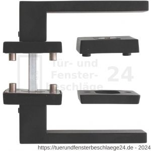 Intersteel Living 4057 Satz Hintertürbeschläge Amsterdam quadratisch SKG*** mit Kernziehschutz Edelstahl schwarz - D26010661 - afbeelding 2