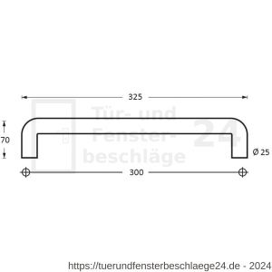 Intersteel Living 4333 Stossgriffe U-form paarweise 325x70x25 mm mattschwarz - D26010333 - afbeelding 2