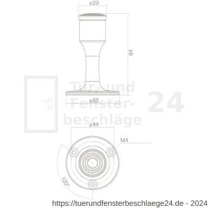 Intersteel Living 4420 Türstopper Wandmontage Schwarz - D26000980 - afbeelding 2