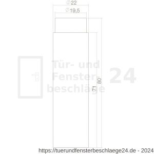 Intersteel Living 4421 Türstopper 22x80 mm Wandmontage Schwarz - D26009198 - afbeelding 2