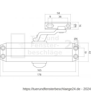 Intersteel Essentials 4801 Türschließer mit Scherenarm DR122 Schwarz - D26007235 - afbeelding 2