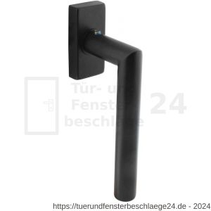 Intersteel Living 6156 Fenstergriff Jura auf rechteckiger Rosette Edelstahl schwarz - D26010336 - afbeelding 1