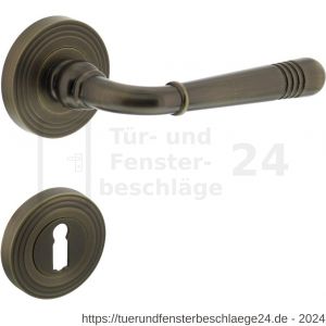 Intersteel Living 1725 Türdrücker Helena auf Rosette 55x10 mm mit BB Rosetten Messing brüniert - D26008348 - afbeelding 1