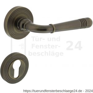 Intersteel Living 1725 Türdrücker Helena auf Rosette 55x10 mm mit PZ Rosetten Messing brüniert - D26008349 - afbeelding 1