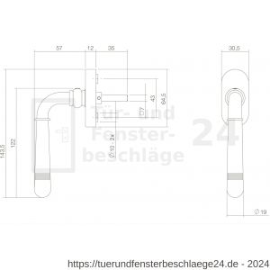 Intersteel Living 6170 Fenstergriff Helena Messing brüniert - D26008364 - afbeelding 2