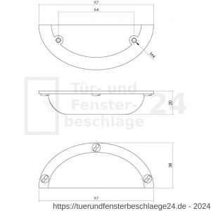 Intersteel Living 8752 Griffmuschel 97 mm Messing Antik - D26007842 - afbeelding 2