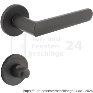 Intersteel Living 0464 Türdrücker Sora mit Rosette 49x7 mm mit Bad-WC 8 mm stift grau - D26010667 - afbeelding 1