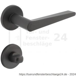 Intersteel Living 0465 Türdrücker Tiga mit Rosette 49x7 mm mit Bad-WC 8 mm stift grau - D26010670 - afbeelding 1