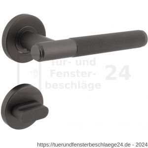 Intersteel Living 1269 Türdrücker Rombo auf Rosette 53x8 mm mit Bad-WC 8 mm Stift anthrazitgrau - D26010357 - afbeelding 1