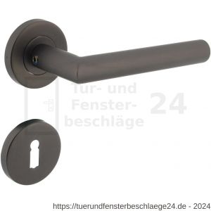 Intersteel Living 1272 Türdrücker Winkel 90 Grad auf Rosette 53x8 mm mit BB Rosetten anthrazitgrau - D26010361 - afbeelding 1