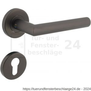 Intersteel Living 1272 Türdrücker Winkel 90 Grad auf Rosette 53x8 mm mit PZ Rosetten anthrazitgrau - D26010362 - afbeelding 1