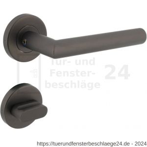 Intersteel Living 1272 Türdrücker Winkel 90 Grad auf Rosette 53x8 mm mit Bad-WC 8 mm Stift anthrazitgrau - D26010363 - afbeelding 1