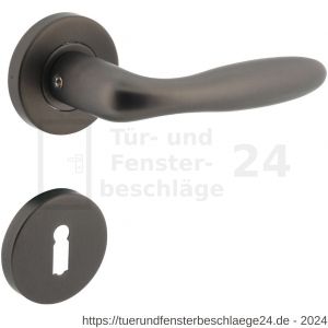 Intersteel Living 1281 Türdrücker Jupiter auf Rosette 53x8 mm mit BB Rosetten anthrazitgrau - D26010367 - afbeelding 1