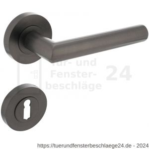 Intersteel Living 1693 Türdrücker Bastian auf runde Rosette 52x10 mm mit BB-Rosetten anthrazitgrau - D26010372 - afbeelding 1