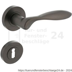 Intersteel Living 1695 Türdrücker George auf runde Rosette 52x10 mm mit BB-Rosetten anthrazitgrau - D26010377 - afbeelding 1