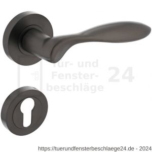 Intersteel Living 1695 Türdrücker George auf runde Rosette 52x10 mm mit PZ-Rosetten anthrazitgrau - D26010378 - afbeelding 1