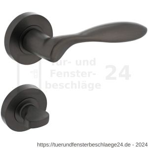 Intersteel Living 1695 Türdrücker George auf runde Rosette 52x10 mm mit Bad-WC 8 mm stift anthrazitgrau - D26010379 - afbeelding 1