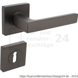 Intersteel Living 1713 Türdrücker Hera auf quadratische Rosette 55x55x10 mm mit BB-Rosetten anthrazitgrau - D26010387 - afbeelding 1