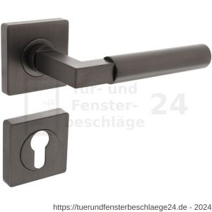 Intersteel Living 1741 Türdrücker Bau-Stil auf Rosette 55x55x10 mm mit PZ Rosetten anthrazitgrau - D26010725 - afbeelding 1