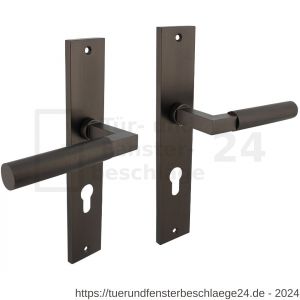 Intersteel Living 1742 Türdrücker Bau-Stil auf Schild 245x45 mm PZ 72 mm anthrazitgrau - D26010404 - afbeelding 1