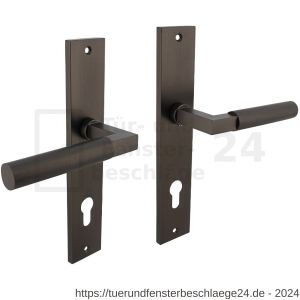 Intersteel Living 1742 Türdrücker Bau-Stil auf Schild 245x45 mm PZ 78 mm anthrazitgrau - D26010405 - afbeelding 1