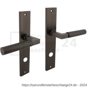 Intersteel Living 1742 Türdrücker Bau-Stil auf Schild 245x45 mm RZ 78 mm anthrazitgrau - D26010406 - afbeelding 1