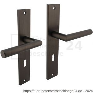 Intersteel Living 1743 Türdrücker Bastian auf Schild 245x45 mm BB 72 mm anthrazitgrau - D26010414 - afbeelding 1