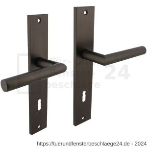 Intersteel Living 1743 Türdrücker Bastian auf Schild 245x45 mm BB 78 mm anthrazitgrau - D26010415 - afbeelding 1