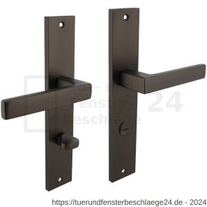 Intersteel Living 1744 Türdrücker Hera auf Schild 245x45 mm Bad-WC 78 mm mit 7 mm Stift anthrazitgrau - D26010435 - afbeelding 1