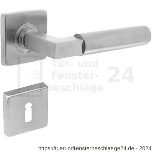 Intersteel Living 0378 Türdrücker Baustil Rosette 53x53x8 mm mit 7 mm Nocken und BB-Rosetten Edelstahl gebürstet - D26005251 - afbeelding 1