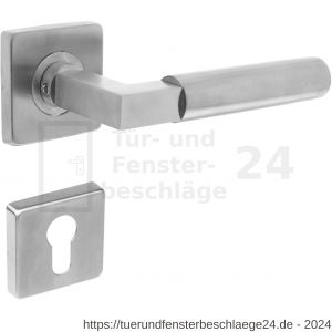 Intersteel Living 0378 Türdrücker Baustil Rosette 53x53x8 mm mit 7 mm Nocken und PZ-Rosetten Edelstahl gebürstet - D26005252 - afbeelding 1